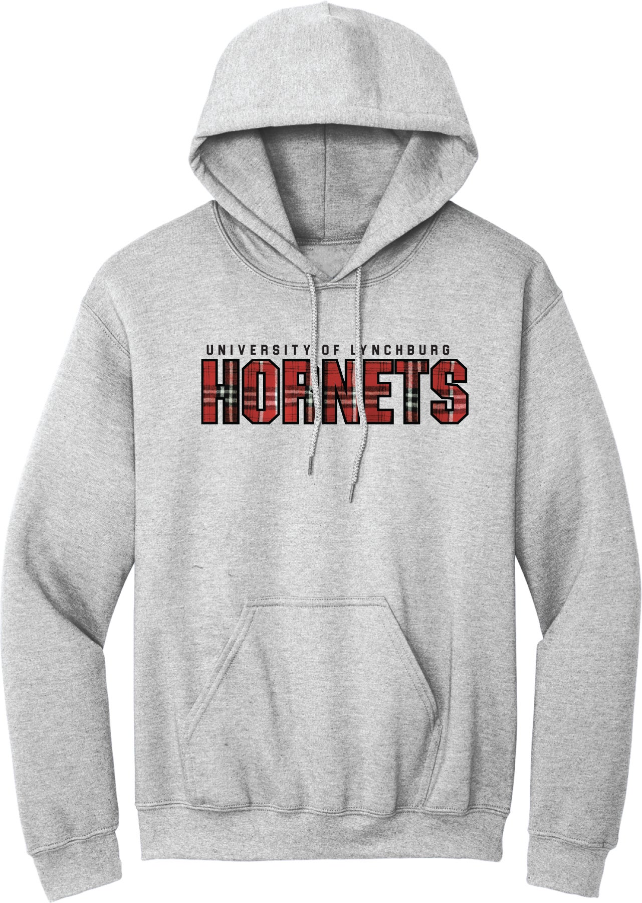 UL Hornets Plaid Hoodie Sweatshirt - Ash - by College House