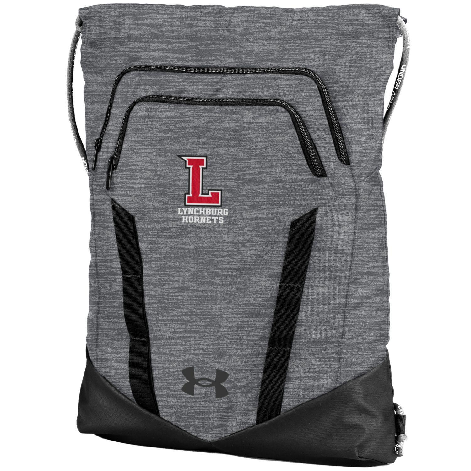 Lstinger Over Lynchburg Hornets Grey Drawstring Backpack by Under Armour Official Site Campus Store University of Lynchburg