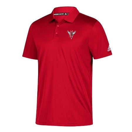 Hornet Mascot Red Adidas Mens Polo by TriForm Official Site Campus Store University of Lynchburg